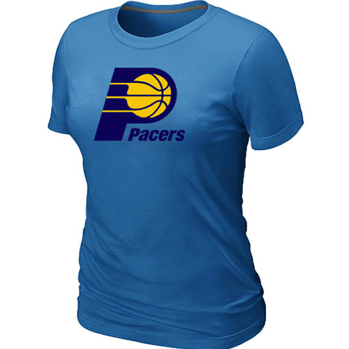 NBA Indiana Pacers Big & Tall Primary Logo L.blue Womens T-Shirt 