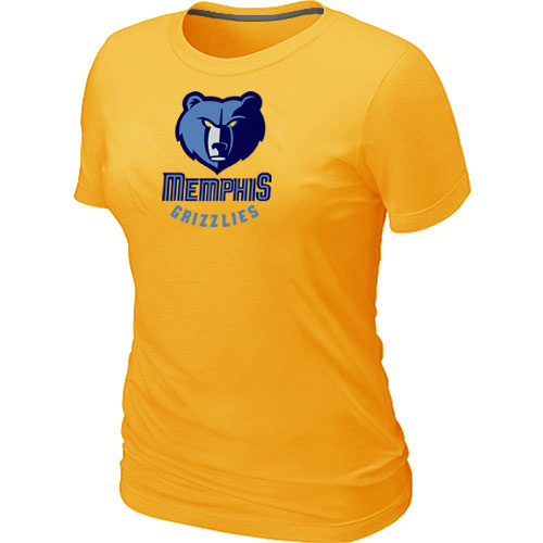 NBA Memphis Grizzlies Big & Tall Primary Logo Yellow Womens T-Shirt 