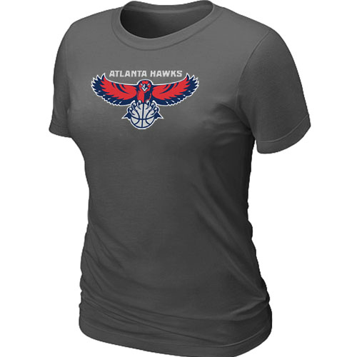 NBA Atlanta Hawks Big & Tall Primary Logo D.Grey Womens T-Shirt 