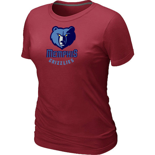 NBA Memphis Grizzlies Big & Tall Primary Logo Red Womens T-Shirt 