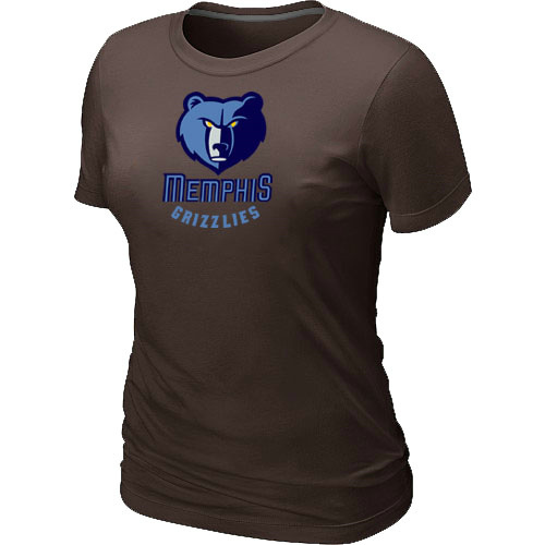 NBA Memphis Grizzlies Big & Tall Primary Logo Brown Womens T-Shirt 