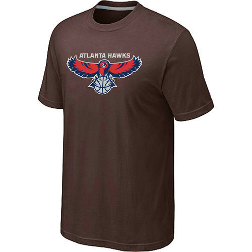 NBA Atlanta Hawks Big & Tall Primary Logo Brown T-Shirt