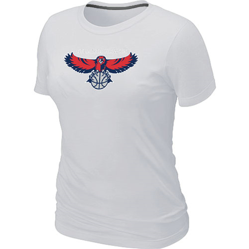 NBA Atlanta Hawks Big & Tall Primary Logo White Womens T-Shirt 