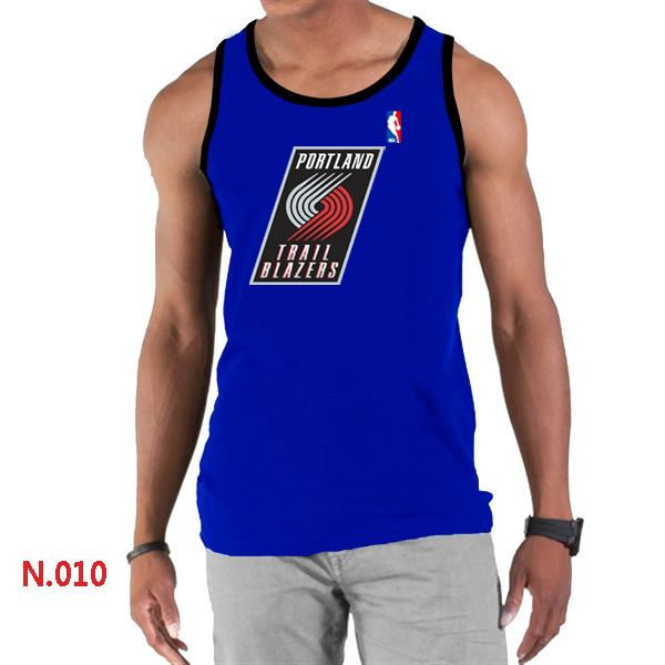 NBA Portland Trail Blazers Big & Tall Primary Logo men Blue Tank Top