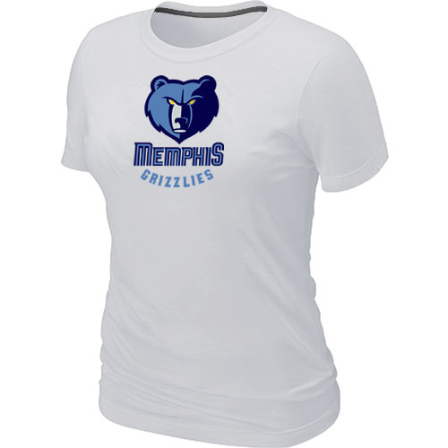 NBA Memphis Grizzlies Big & Tall Primary Logo White Womens T-Shirt 