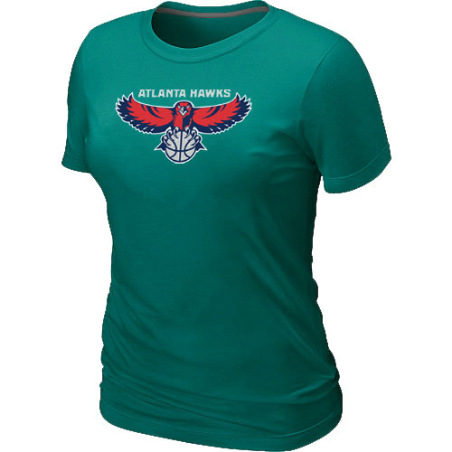 NBA Atlanta Hawks Big & Tall Primary Logo L.Green Womens T-Shirt 