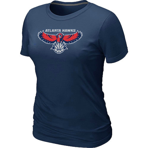 NBA Atlanta Hawks Big & Tall Primary Logo D.Blue Womens T-Shirt 