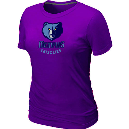 NBA Memphis Grizzlies Big & Tall Primary Logo Purple Womens T-Shirt 