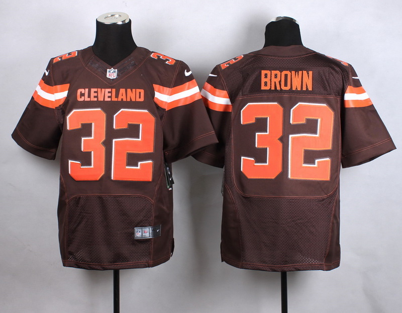 2015 NFL Cleveland Browns #32 Brown Brown Elite Jersey