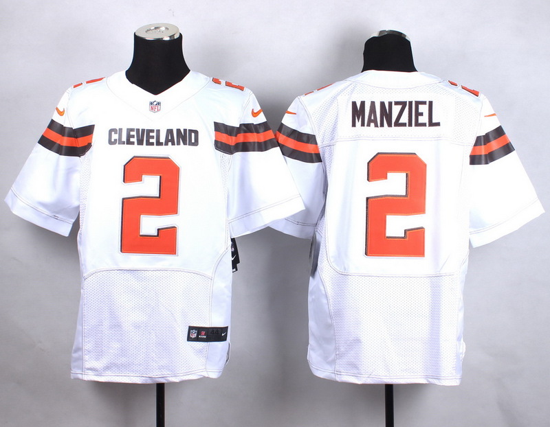 2015 NFL Cleveland Browns #2 Manziel White Elite Jersey