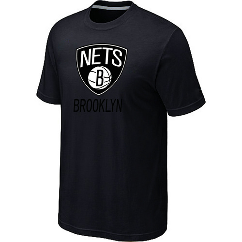 NBA Brooklyn Nets logo mens T-shirt Black