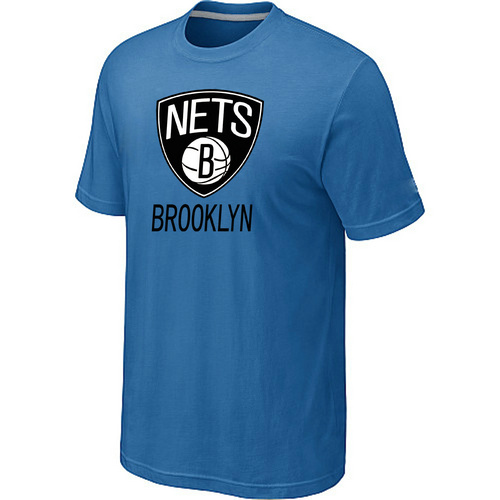 NBA Brooklyn Nets logo mens T-shirt Blue