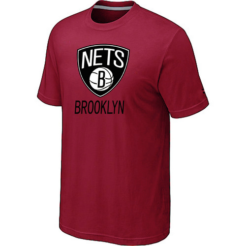 NBA Brooklyn Nets logo mens T-shirt Red