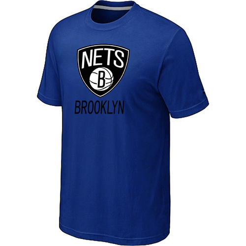 NBA Brooklyn Nets logo mens T-shirt Blue color