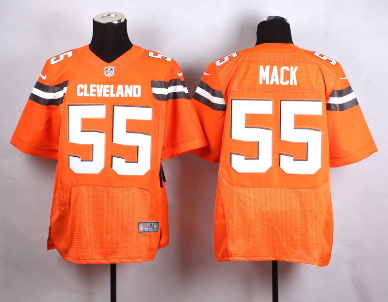 2015 NFL Cleveland Browns #55 Mack Orange Elite Jersey