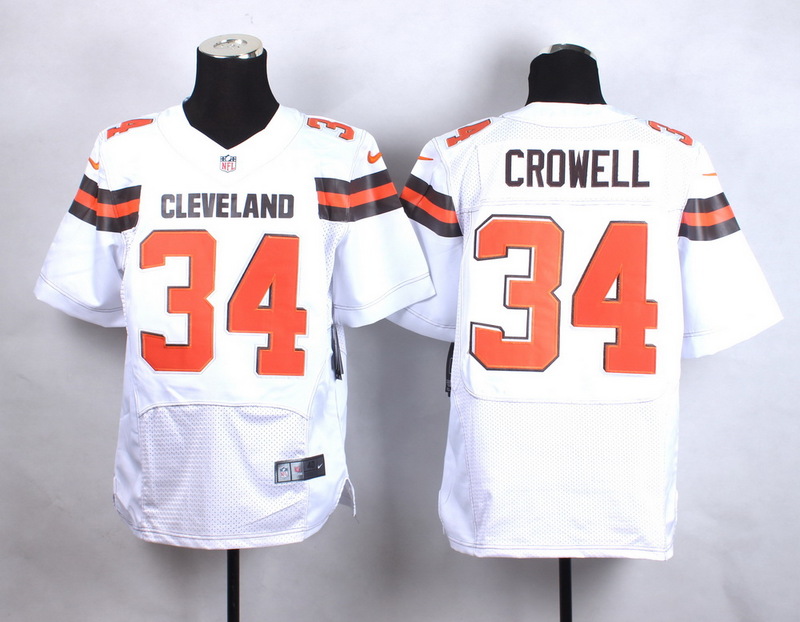 2015 NFL Cleveland Browns #34 Crowell White Elite Jersey