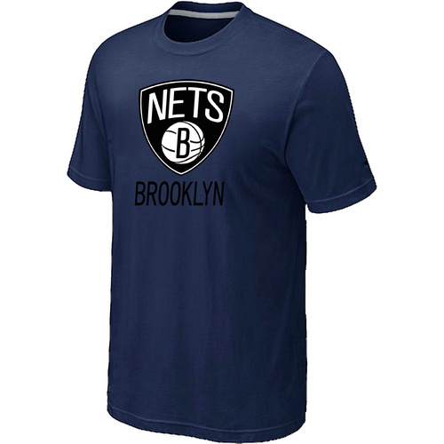 NBA Brooklyn Nets logo mens T-shirt D.Blue