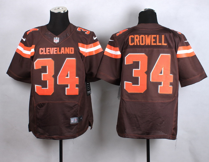 2015 NFL Cleveland Browns #34 Crowell Brown Elite Jersey