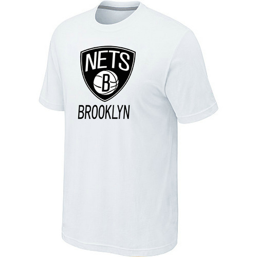 NBA Brooklyn Nets logo mens T-shirt White