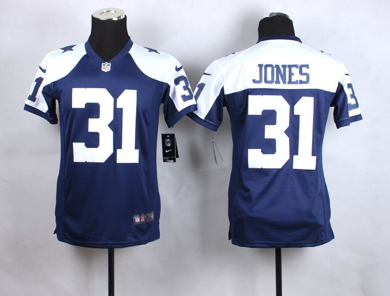 Nike Dallas Cowboys #31 Jones Blue Thanksgiving Youth Jersey