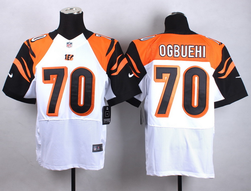 Nike Cincinnati Bengals #70 Ogbuehi White Elite Jersey