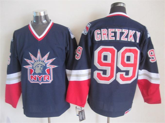 NHL New York Rangers #99 Gretzky Dark BlueCCM Jersey
