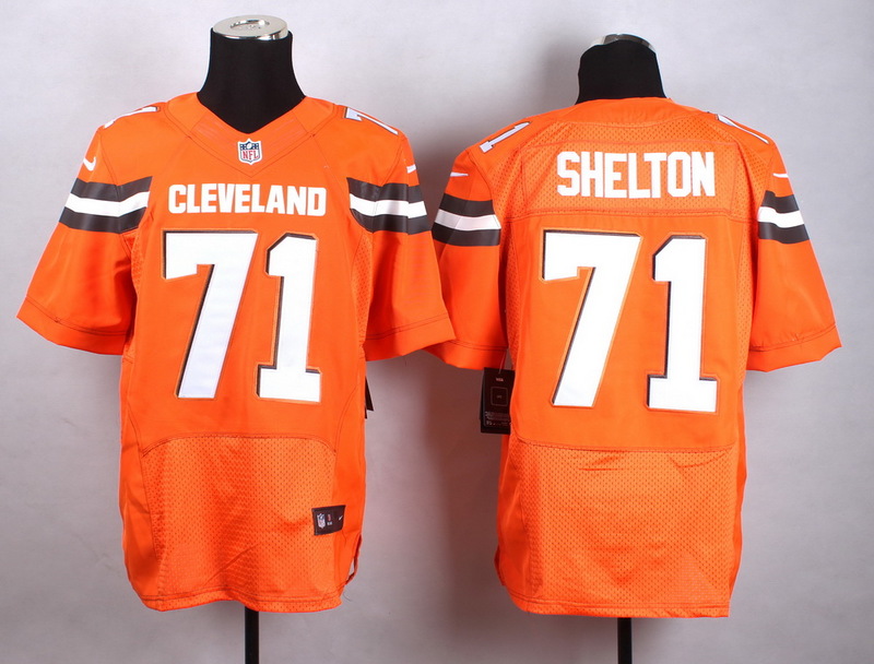 2015 NFL Cleveland Browns #71 Shelton Orange Jersey