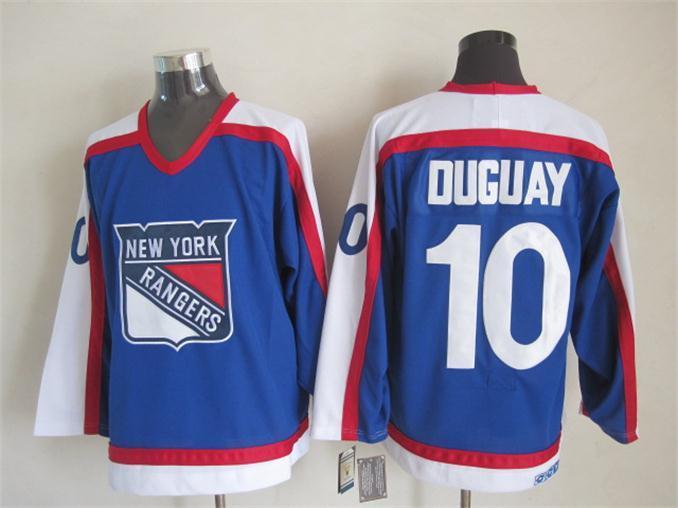 NHL New York Rangers #10 Duguay Blue New Jersey