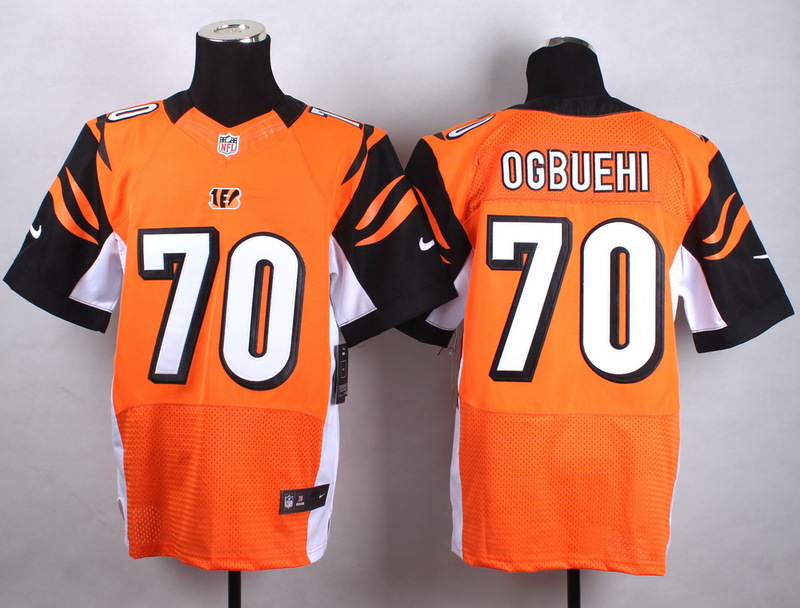 Nike Cincinnati Bengals #70 Ogbuehi Orange Elite Jersey