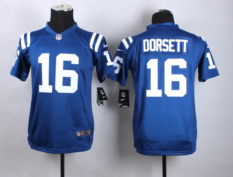 Nike Indianapolis Colts #16 Dorsett Blue Kids Jersey