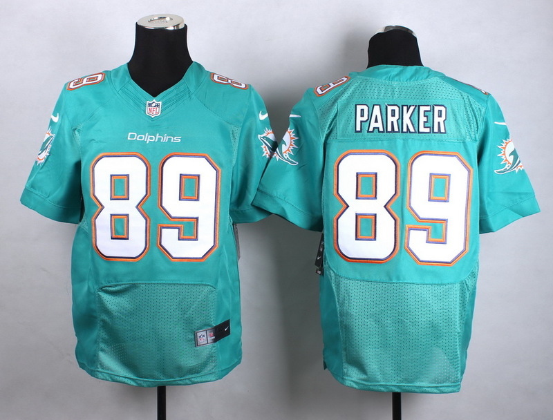 Nike Miami Dolphins #89 Parker Green Elite Jersey