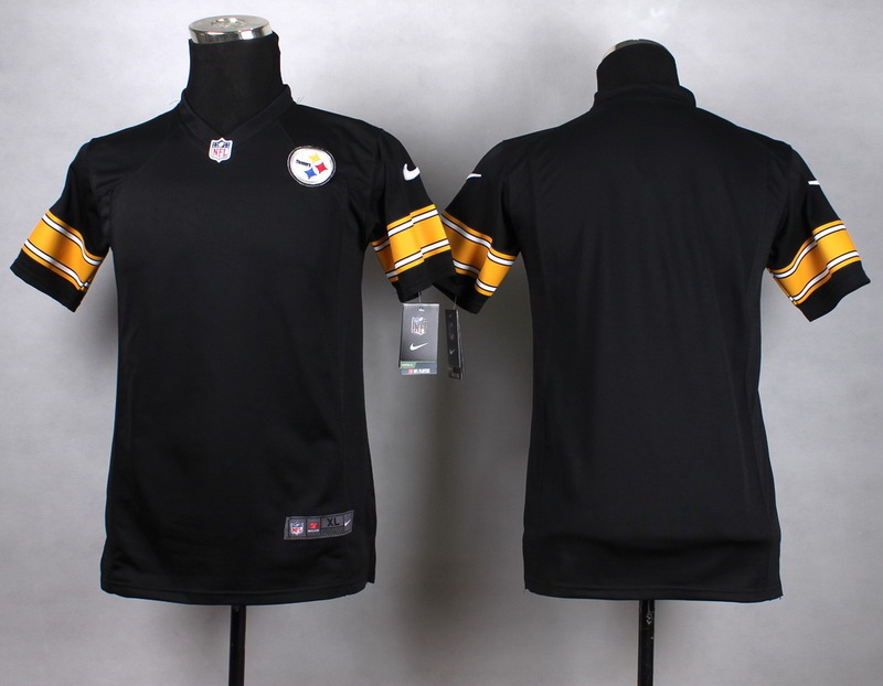 Nike Pittsburgh Steelers Blank Kids Black Jersey
