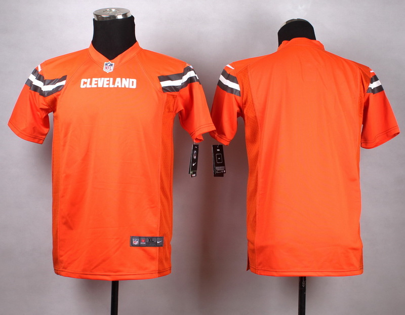 Nike Cleveland Browns Blank Orange Kids Jersey