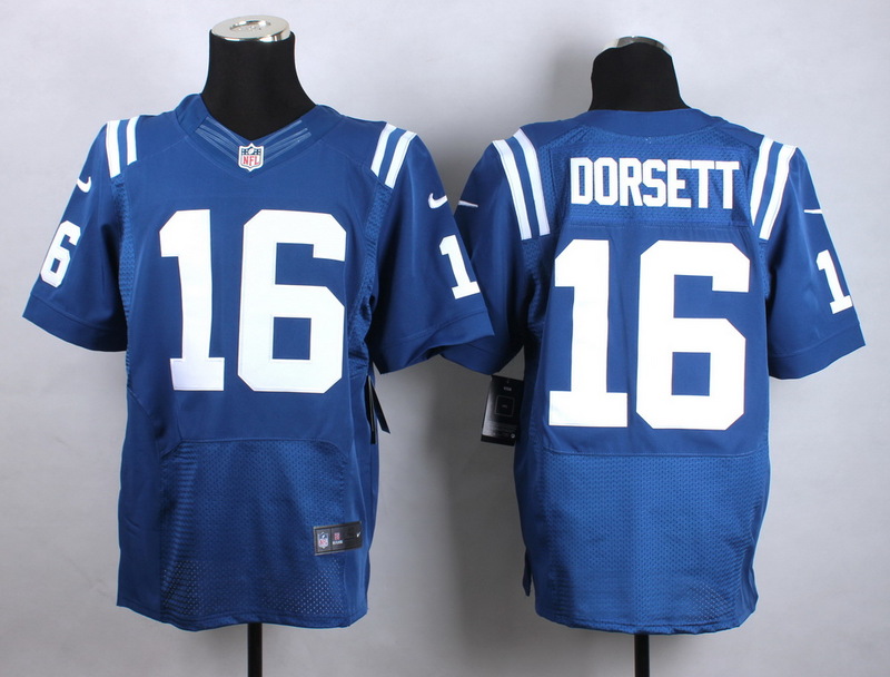 Nike Indianapolis Colts #16 Dorsett Blue Elite Jersey