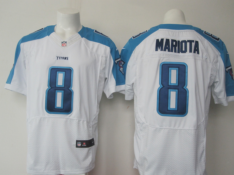 Nike Tennessee Titans #8 Mariota Mens Elite NFL Jersey