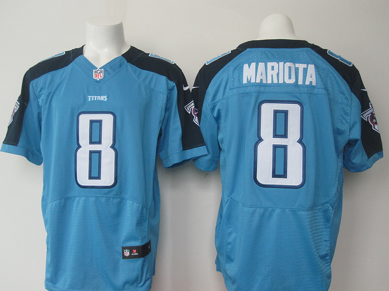 Nike Tennessee Titans #8 Mariota Blue Elite NFL Jersey