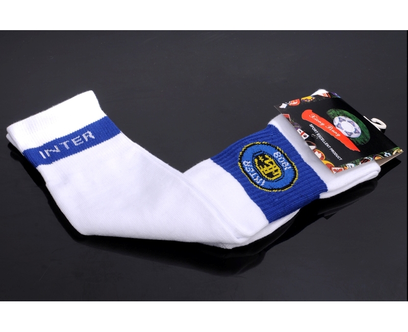 Soccer Club Inter Milan White Blue Socks