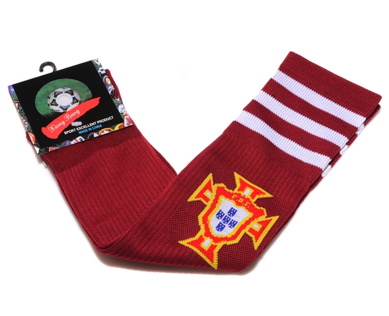 Soccer National Team Portugal Red Socks
