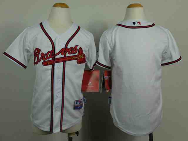 MLB Kids Jersey Atlanta Braves blank white Jersey 