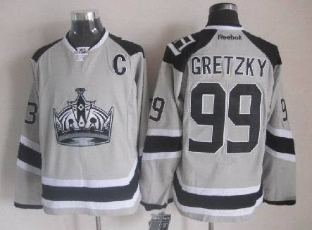 NHL Los Angeles Kings #99 Gretzky Grey Jersey