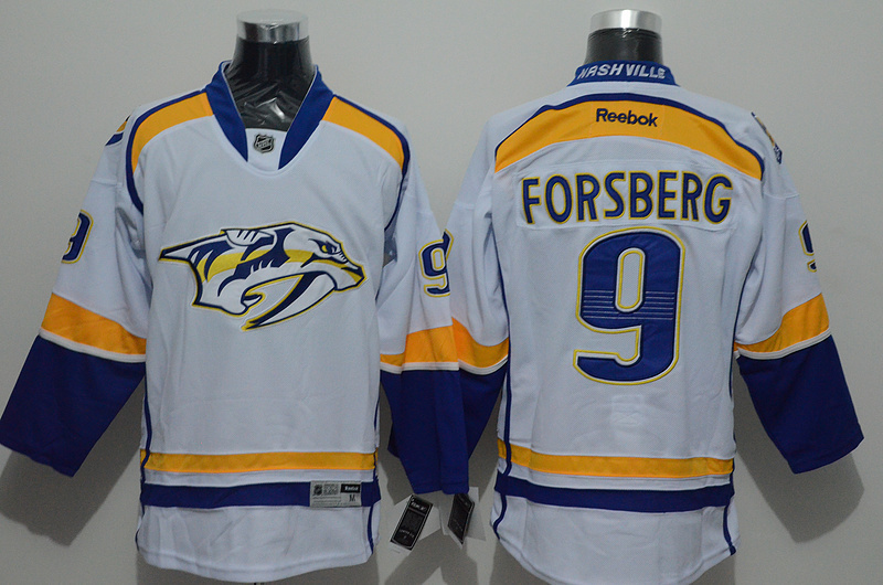 NHL Nashville Predators #9 Forsberg White Jersey