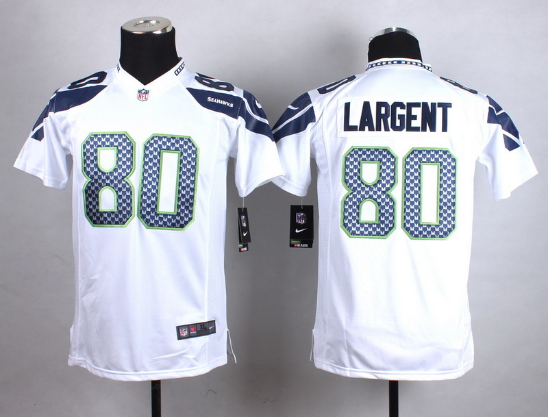 Nike Seattle Seahawks #80 Larrgent White Kids jersey