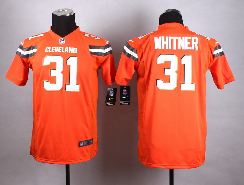 Nike Cleveland Browns #31 Whitner Orange Kids Jersey