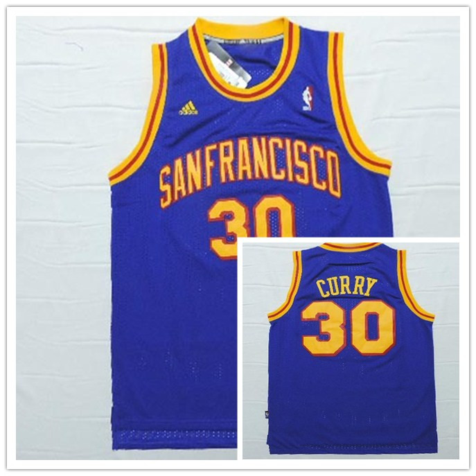 NBA Golden State Warriors #30 Curry Blue San Francisco Style Jersey