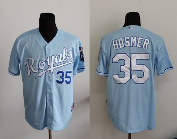 MLB Kansas City royals #35 Hosmer Light Blue Jersey