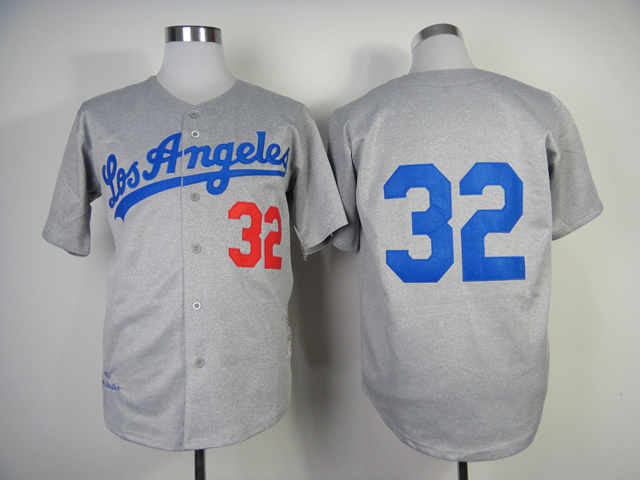 MLB Los Angeles Dodgers #32 Throwback Grey Jersey