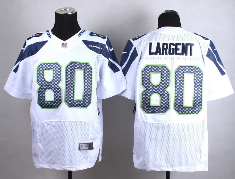 Nike Seattle Seahawks #80 Larrgent White Elite jersey