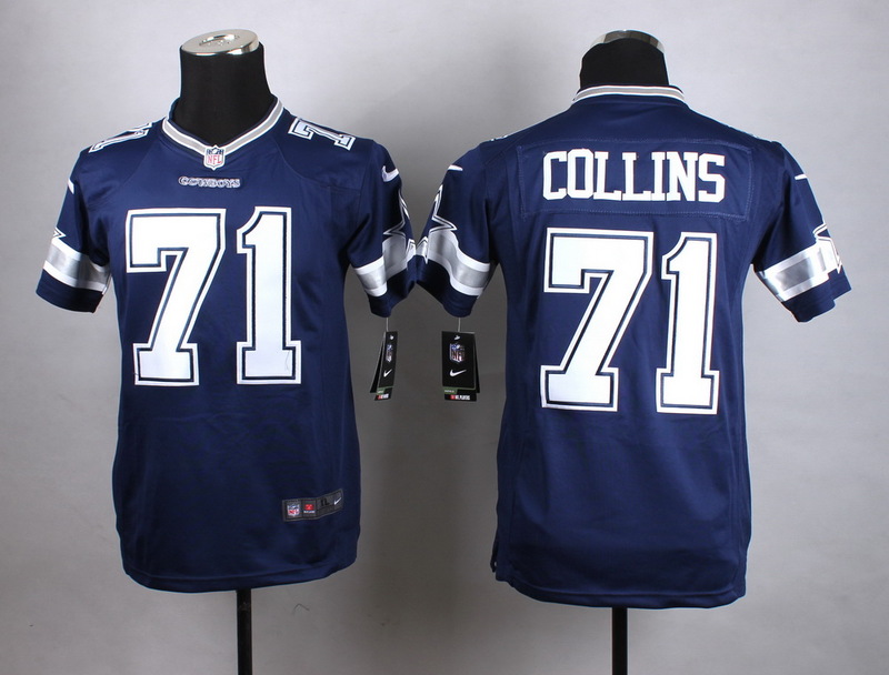 Nike Dallas Cowboys #71 Collins Blue Kids Jersey