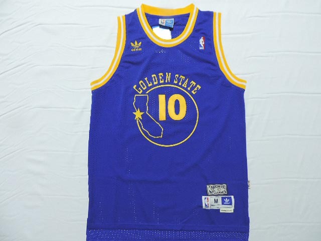 NBA Golden State Warriors #10 Tim Hardaway Blue Throwback Jersey