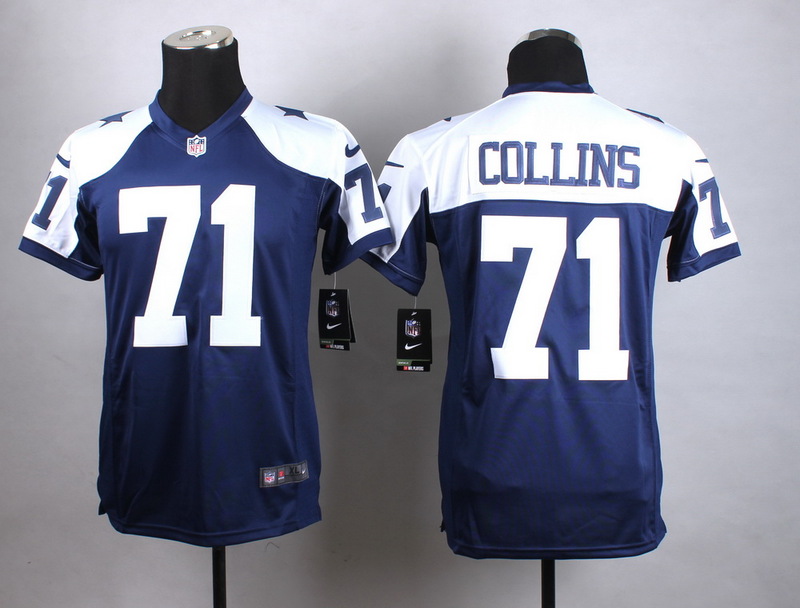 Nike Dallas Cowboys #71 Collins Thanksgiving Kids Jersey
